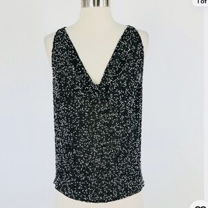Alice + Olivia Black and White Sleeveless Top